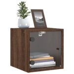 vidaXL Nočné skrinky so sklenenými dverami 2 ks hnedý dub 35x37x35 cm – Obrázok 4