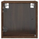 vidaXL Nočné skrinky so sklenenými dverami 2 ks hnedý dub 35x37x35 cm – Obrázok 7
