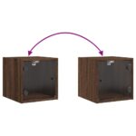 vidaXL Nočné skrinky so sklenenými dverami 2 ks hnedý dub 35x37x35 cm – Obrázok 10