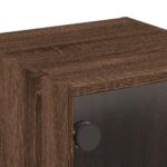 vidaXL Nočné skrinky so sklenenými dverami 2 ks hnedý dub 35x37x35 cm – Obrázok 11