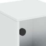 vidaXL Nočná skrinka so sklenenými dvierkami biela 35x37x50 cm – Obrázok 9