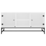 vidaXL TV skrinka so sklenenými dvierkami biela 102x37x50 cm – Obrázok 5