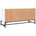 vidaXL TV skrinka so sklenenými dvierkami biela 102x37x50 cm – Obrázok 7
