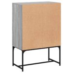 vidaXL Bočná skrinka so sklenenými dvierkami sivá sonoma 69x37x100 cm – Obrázok 8