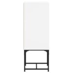 vidaXL Bočná skrinka so sklenenými dvierkami biela 35x37x100 cm – Obrázok 7