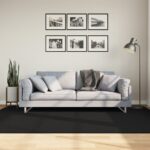 vidaXL Koberec HUARTE s krátkym vlakom umývateľný čierny 160x230 cm