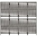 vidaXL Paraván 4 panely sivý polyratan – Obrázok 5