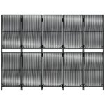 vidaXL Paraván 5 panelov čierny polyratan – Obrázok 5