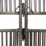 vidaXL Paraván 5 panelov sivý polyratan – Obrázok 7