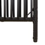 vidaXL Paraván 6 panelov čierny polyratan – Obrázok 8