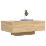 vidaXL konferenčný stolík s LED osvetlením dub sonoma 85x55x31 cm – Obrázok 5