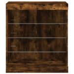 vidaXL Komoda s LED svetlami dymový dub 60,5x37x67 cm – Obrázok 6