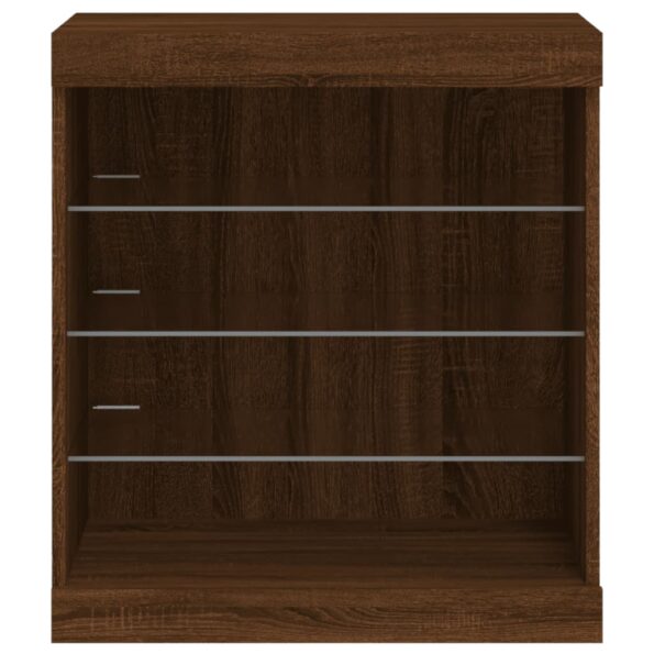 vidaXL Komoda s LED svetlami hnedý dub 60,5x37x67 cm – Obrázok 6