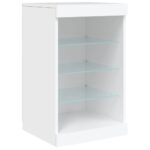 vidaXL Komoda s LED svetlami biela 41x37x67 cm – Obrázok 3