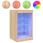 vidaXL Komoda s LED svetlami dub sonoma 41x37x67 cm – Obrázok 2