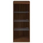 vidaXL Komoda s LED svetlami hnedý dub 41x37x100 cm – Obrázok 6