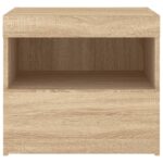 vidaXL Nočné stolíky s LED svetlami 2 ks dub sonoma 50x40x45 cm – Obrázok 9