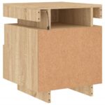 vidaXL Nočné stolíky s LED svetlami 2 ks dub sonoma 40x39x48,5 cm – Obrázok 10
