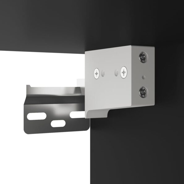 vidaXL Nástenné nočné skrinky s LED osvetlením 2 ks čierne – Obrázok 12