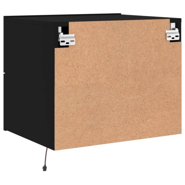 vidaXL Nástenné nočné skrinky s LED osvetlením 2 ks čierne – Obrázok 10