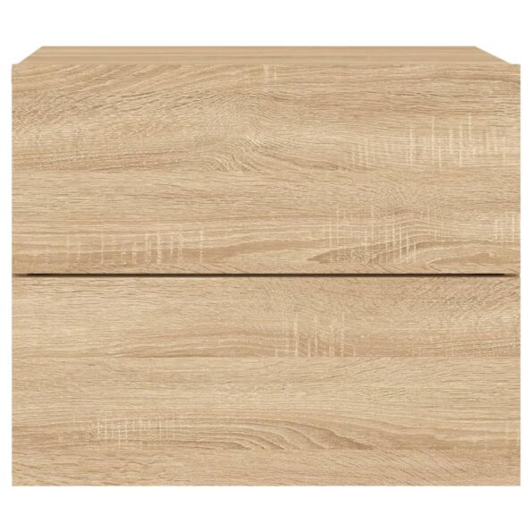 vidaXL Nástenné nočné skrinky s LED osvetlením 2 ks dub sonoma – Obrázok 8