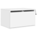 vidaXL Nástenné nočné skrinky s LED osvetlením 2 ks biele – Obrázok 6