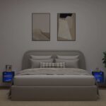 vidaXL TV nástenné skrinky s LED svetlami 2 ks čierne 30x28,5x30 cm – Obrázok 3