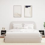 vidaXL TV nástenné skrinky s LED svetlami 2 ks čierne 30x28,5x30 cm – Obrázok 4