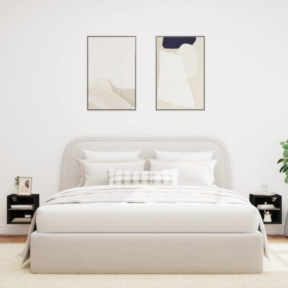 vidaXL TV nástenné skrinky s LED svetlami 2 ks čierne 30x28,5x30 cm – Obrázok 4