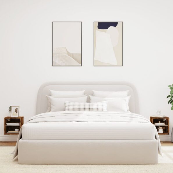 vidaXL TV nástenné skrinky s LED svetlami 2 ks dymový dub 30x28,5x30cm – Obrázok 4