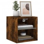 vidaXL TV nástenné skrinky s LED svetlami 2 ks dymový dub 30x28,5x30cm – Obrázok 6