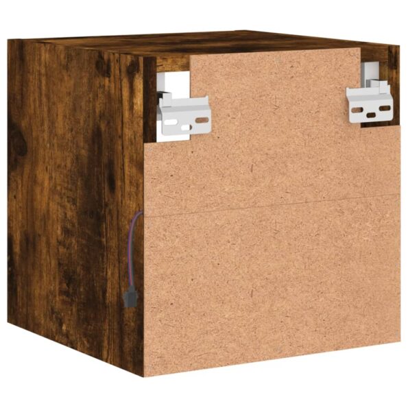 vidaXL TV nástenné skrinky s LED svetlami 2 ks dymový dub 30x28,5x30cm – Obrázok 11