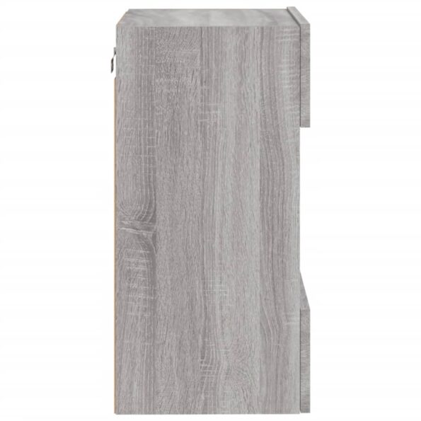 vidaXL TV nástenná skrinka s LED svetlami sivá sonoma 40x30x60,5 cm – Obrázok 10