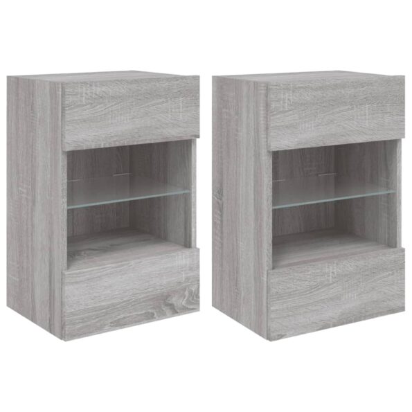 VXL8721012256736_a_en_hd_1.jpg vidaXL TV nástenné skrinky s LED svetlami 2ks sivé sonoma 40x30x60,5cm – Obrázok 2