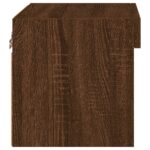 vidaXL Nočné stolíky s LED svetlami nástenné 2 ks hnedý dub – Obrázok 10