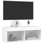 vidaXL TV skrinka s LED svetlami biela 80x30x30 cm – Obrázok 6