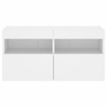 vidaXL TV nástenná skrinka s LED svetlami biela 80x30x40 cm – Obrázok 9