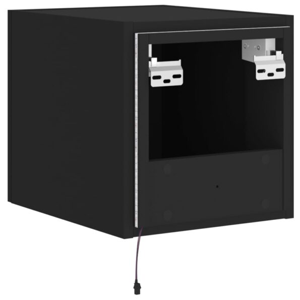 vidaXL TV nástenné skrinky s LED svetlami 2 ks čierne 30,5x35x30 cm – Obrázok 12