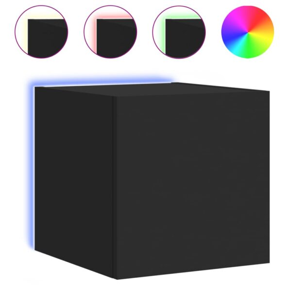 vidaXL TV nástenné skrinky s LED svetlami 2 ks čierne 30,5x35x30 cm – Obrázok 7