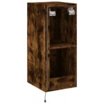 vidaXL TV nástenná skrinka s LED svetlami dymový dub 30,5x35x70 cm – Obrázok 11