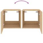 vidaXL TV nástenné skrinky s LED svetlami 2 ks dub sonoma 40,5x35x40cm – Obrázok 12