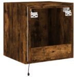 vidaXL TV nástenné skrinky s LED svetlami 2 ks dymový dub 40,5x35x40cm – Obrázok 12