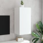 vidaXL TV nástenná skrinka s LED svetlami biela 40,5x35x80 cm – Obrázok 4