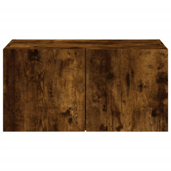 vidaXL TV nástenná skrinka s LED svetlami dymový dub 60x35x31 cm – Obrázok 9