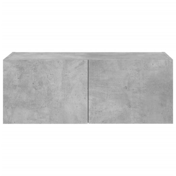 vidaXL TV nástenná skrinka s LED svetlami betónovo sivá 80x35x31 cm – Obrázok 9