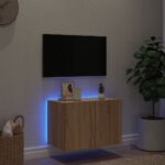 vidaXL TV nástenná skrinka s LED svetlami dub sonoma 60x35x41 cm – Obrázok 4