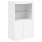 vidaXL Komoda s LED svetlami biela 162x37x100 cm – Obrázok 10
