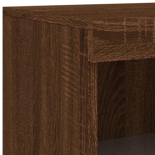 vidaXL Komoda s LED svetlami hnedý dub 181,5x37x100 cm – Obrázok 12