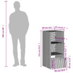vidaXL Záhradná úložná skriňa hnedá 50x55x115 cm polyratan – Obrázok 12