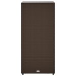 vidaXL Záhradná úložná skriňa hnedá 50x55x115 cm polyratan – Obrázok 8